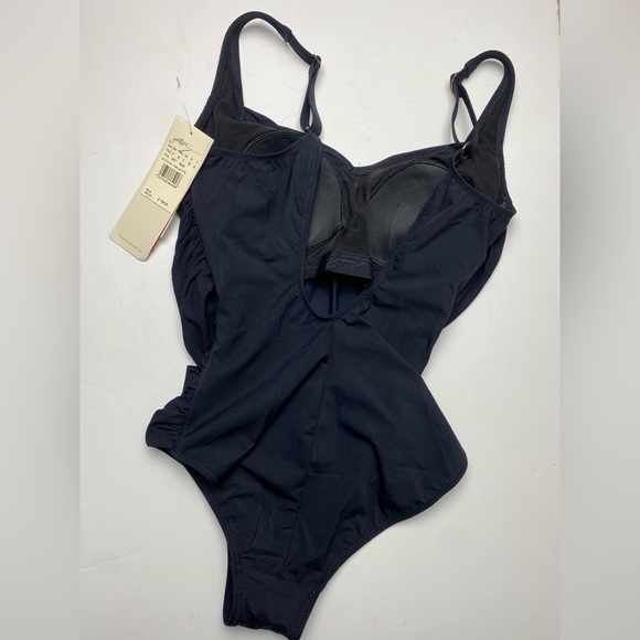 NWT Gottex | Women's Lattice Sweetheart Square Neck One Piece Swimsuit 6 - Picture 5 of 12